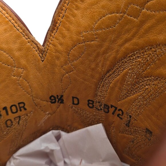 Lucchese 2000 Cowboy Boots Brown Leather Mens 9.5 D Western Wear Rodeo Country - Picture 4 of 16